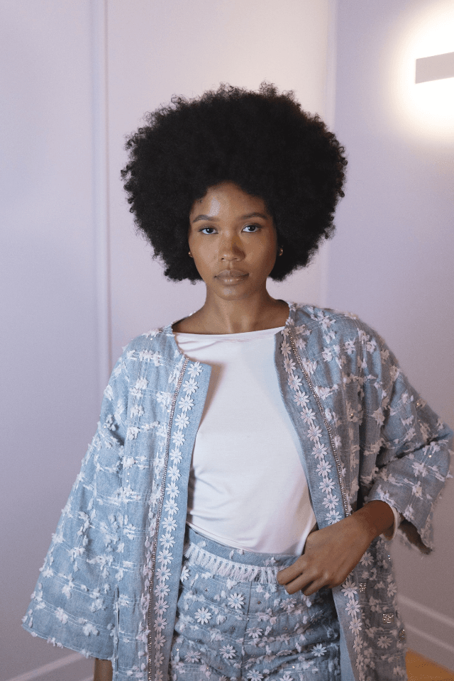 Giacca Jeans Bordato