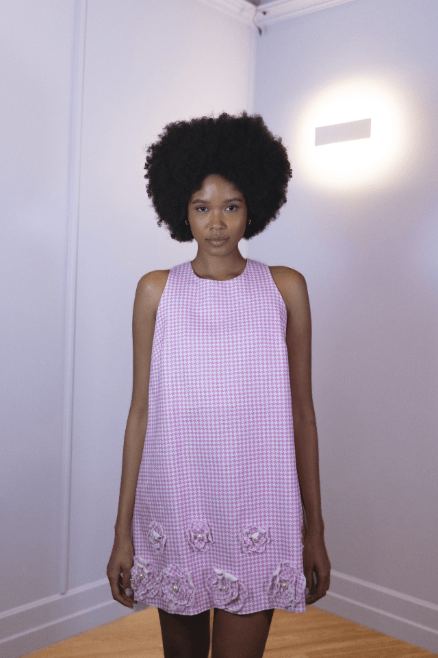 Mini Abito Pied De Coque